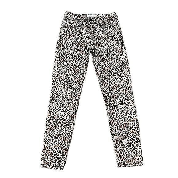 William Rast Animal Print Cheetah Wave Denim Cropped Jeans, Skinny Ankle Jeans S - Picture 1 of 5
